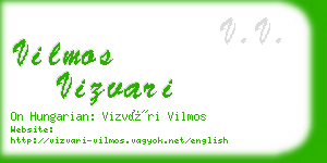 vilmos vizvari business card